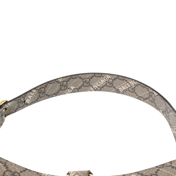 Gucci GG Supreme Jackie Balenciaga The Hacker Brown Beige Handbag - Picture 4 of 9